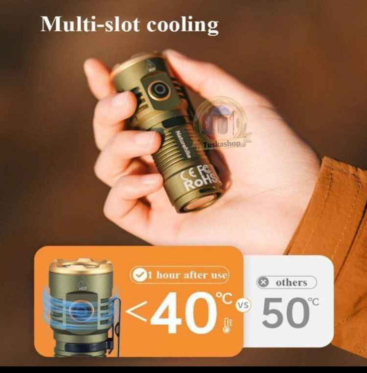 چراغ قوه جیبی نیچرهایک سایز بزرگ 2800 لومن مدل CNK230011