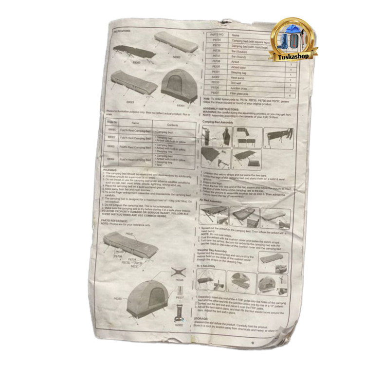تخت تاشو کمپینگ و آفرود Bestway