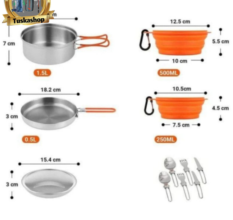 ست ظروف 17تکه کوهنوردی کینگ کمپ مدلka2209