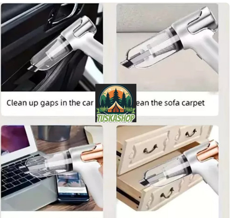 جارو شارژی دو کاره دمنده و مکنده مدل Gun Vacuum ClenerYY031