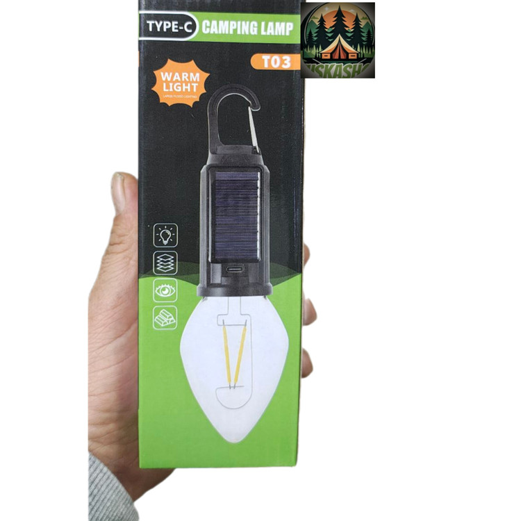 لامپ کمپینگ شارژی و خورشیدی solar camping lamp