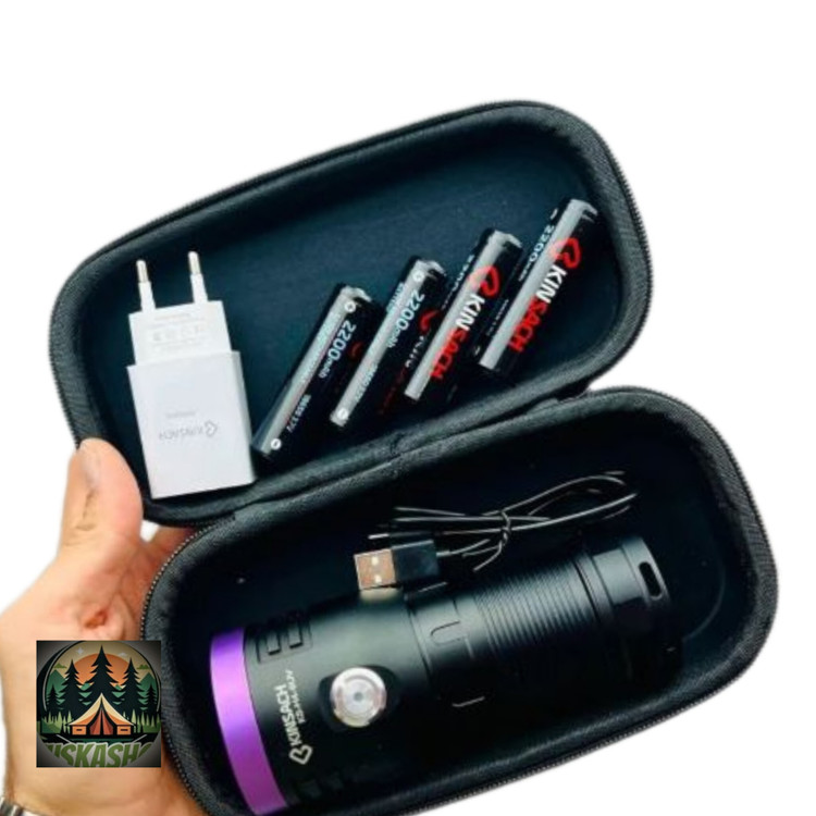 چراغ قوه UVیووی ۶ لامپ کینساج مدل KS-H4-6UV